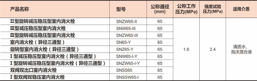 207室内消火栓65-3型号