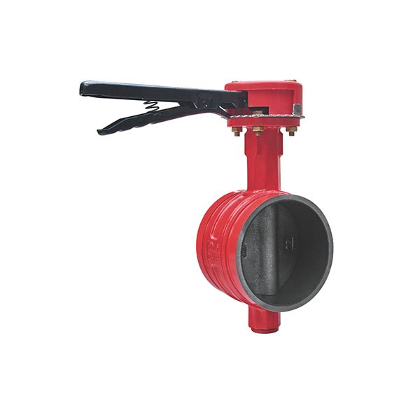 手柄沟槽消防信号蝶阀 